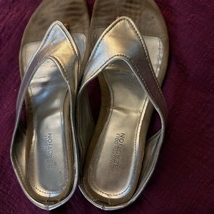 Women’s silver sandals used